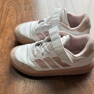 Kids White and Pink Adidas
